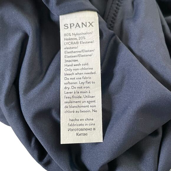Spanx Womens High Waisted Swim Brief Size XS Sunkissed Navy Swim Bikini Bottom - Picture 6 of 9